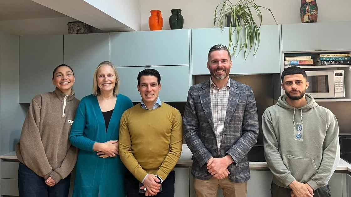 Ibrahim (far right) alongside Housing Justice team and the Deputy Mayor of London