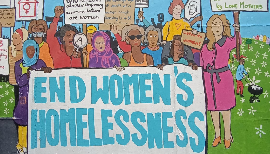 Mural in Bristol from Women's Homeless Action Group